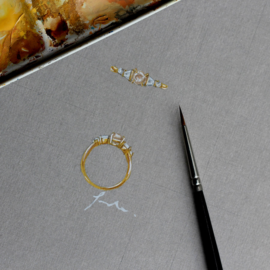 Argyle Diamond Deco Ring - 0.51ct