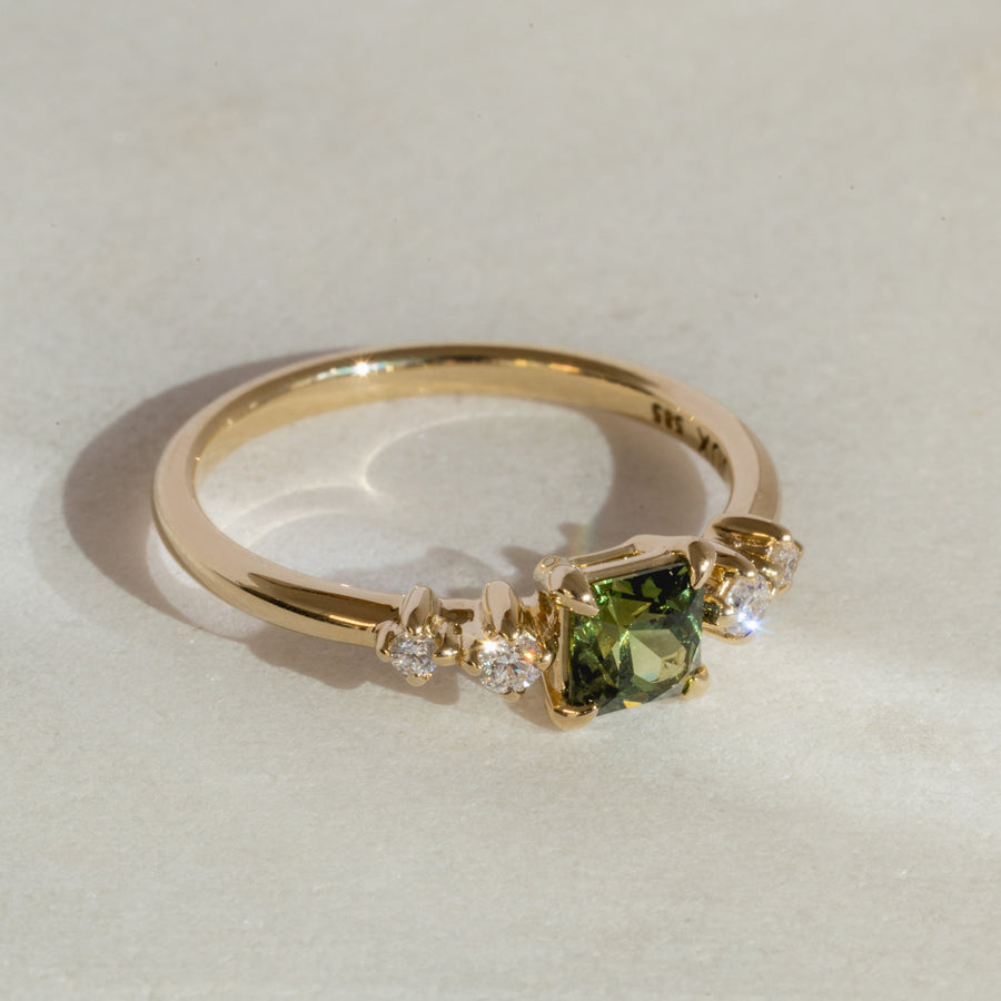 Regal-Cut Green Sapphire Ring - 0.69ct