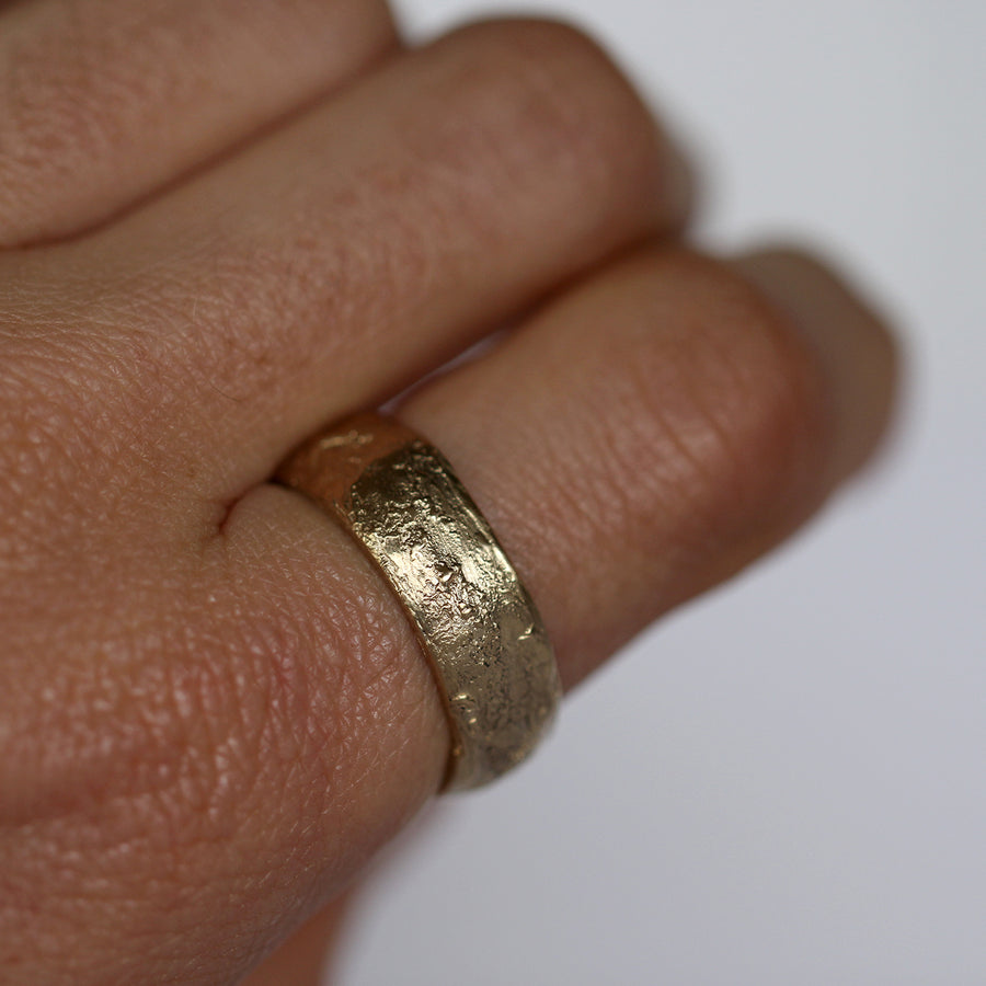 Heavily Textured Plain Band - 6mm