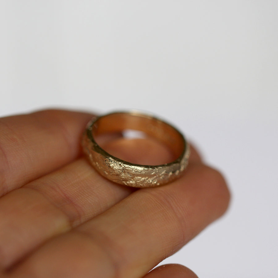 Heavily Textured Plain Band - 5mm