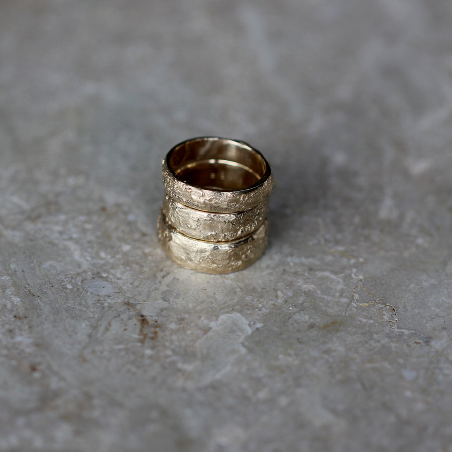 Heavily Textured Plain Band - 6mm