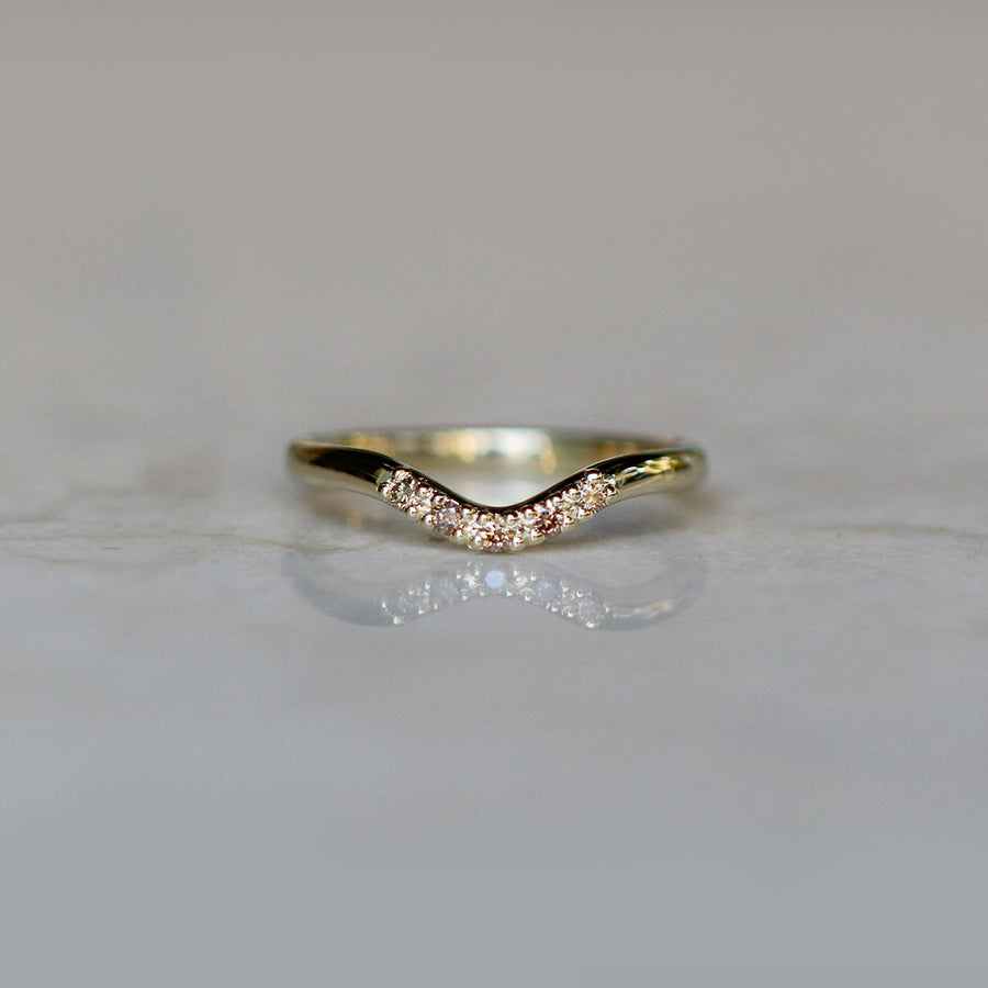 Argyle Diamond Band - Curved