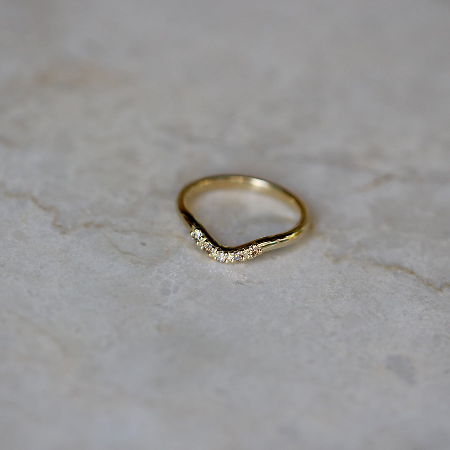 Argyle Diamond Band - Curved