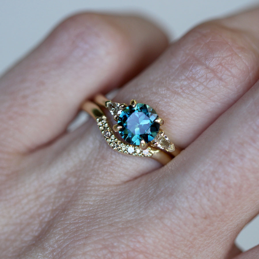 Argyle Diamond Band - Curved