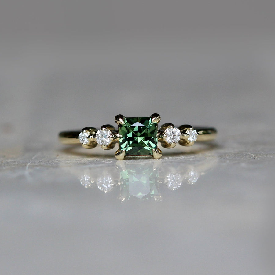 Regal-Cut Green Sapphire Ring - 0.69ct