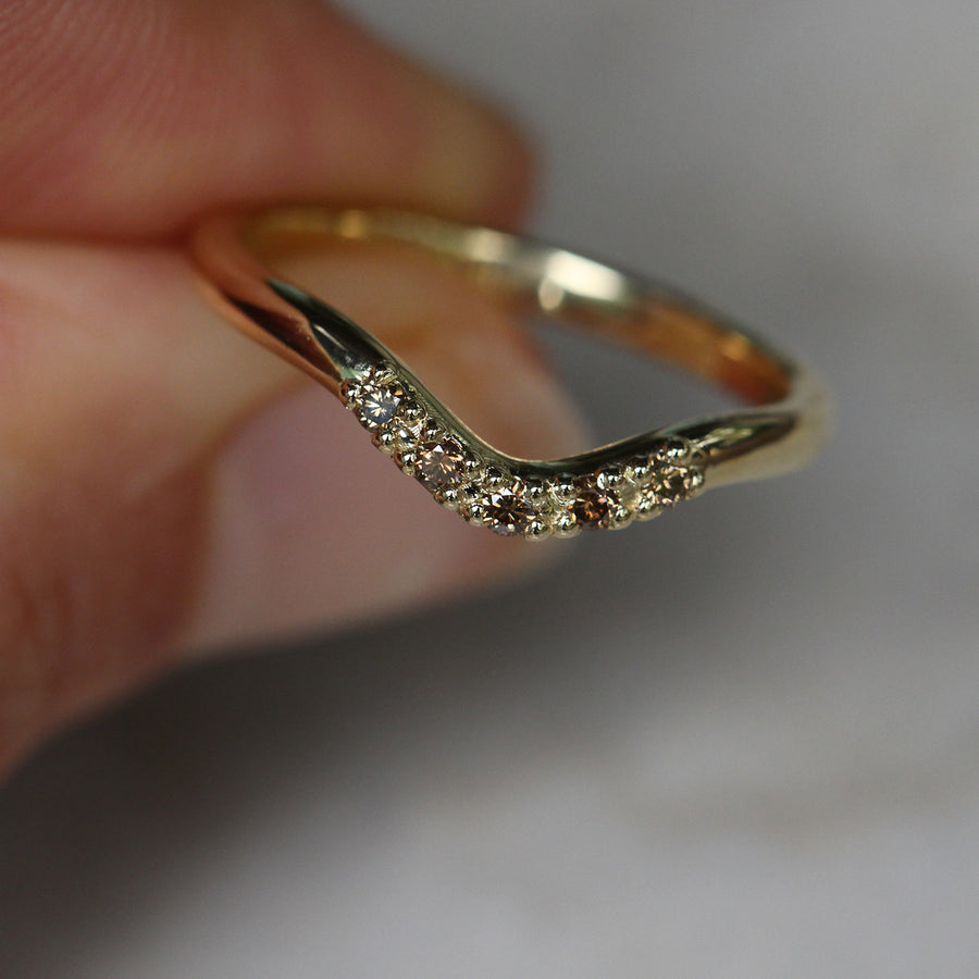 Argyle Diamond Band - Curved
