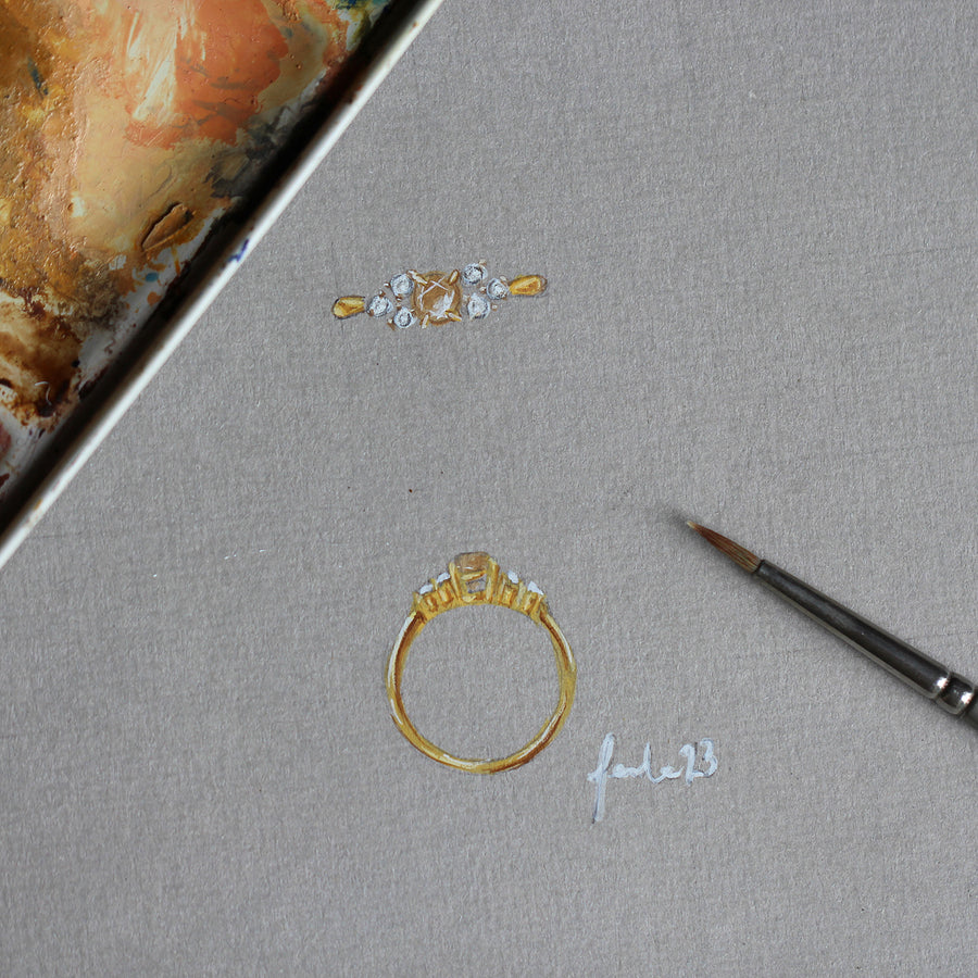 Argyle Diamond Cluster Ring - 0.54ct