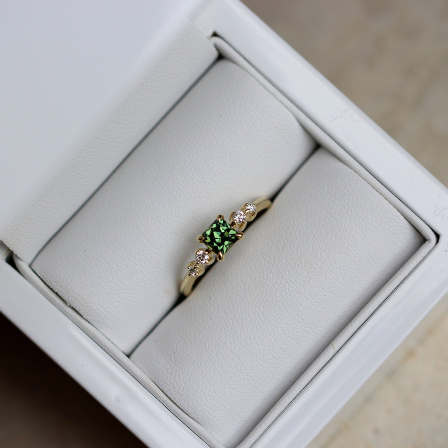 Regal-Cut Green Sapphire Ring - 0.69ct