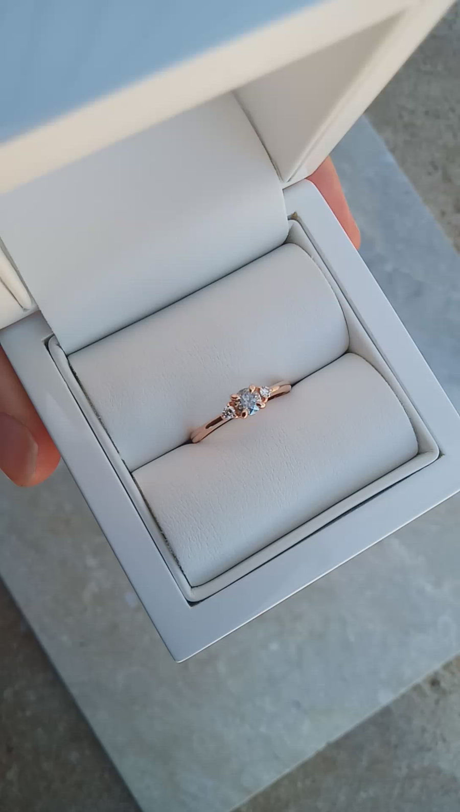 Round Salt + Pepper Diamond Ring - 0.30ct