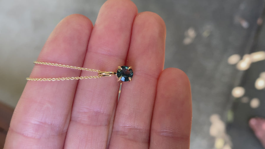 Round Sapphire Necklace