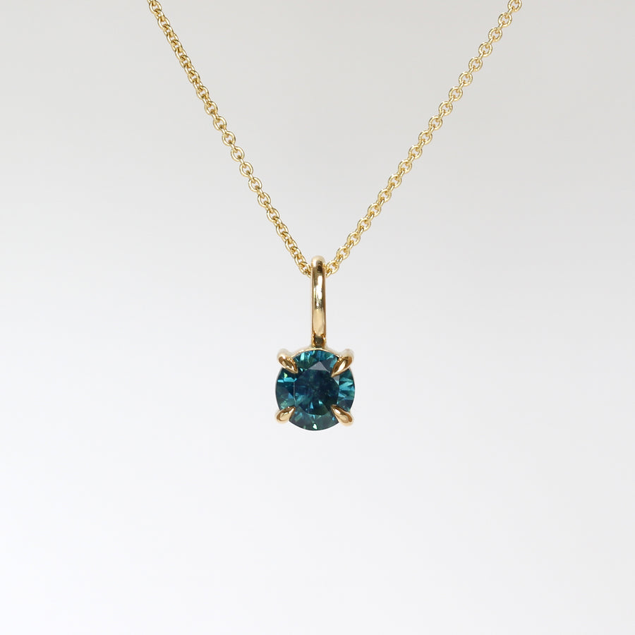 Round Sapphire Necklace