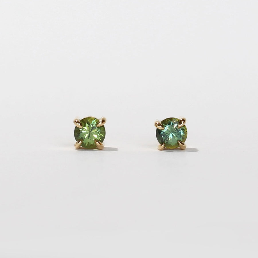 Teal + Green Sapphire Earrings