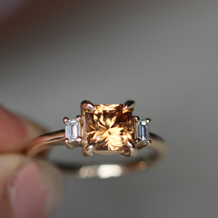 Honey Zircon Ring - 2.1ct