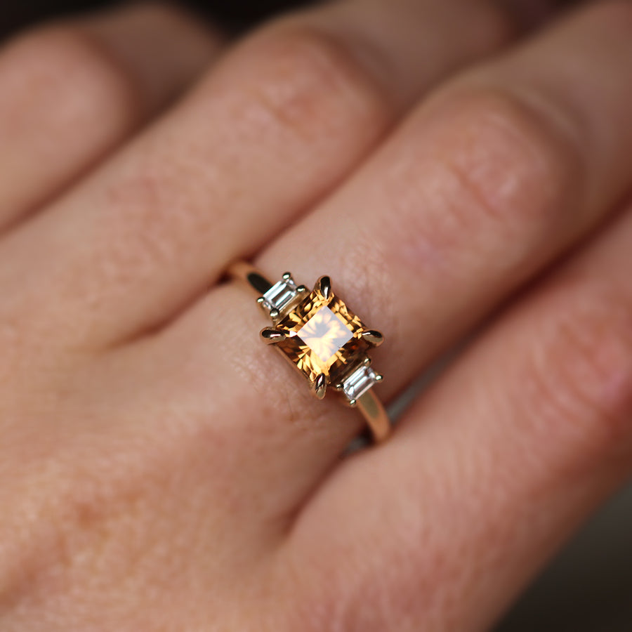 Honey Zircon Ring - 2.1ct