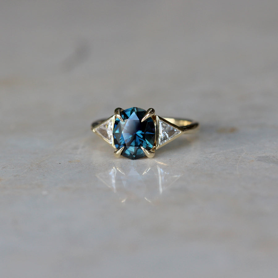 Australian Deep Blue Sapphire Ring - 2.65ct