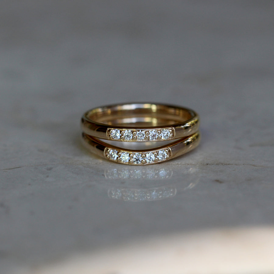 Pavé Diamond Band - Soft Curve