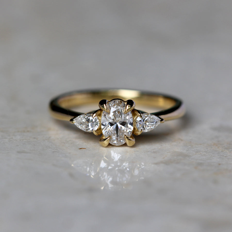 Oval + Pear Diamond Ring - 0.50ct