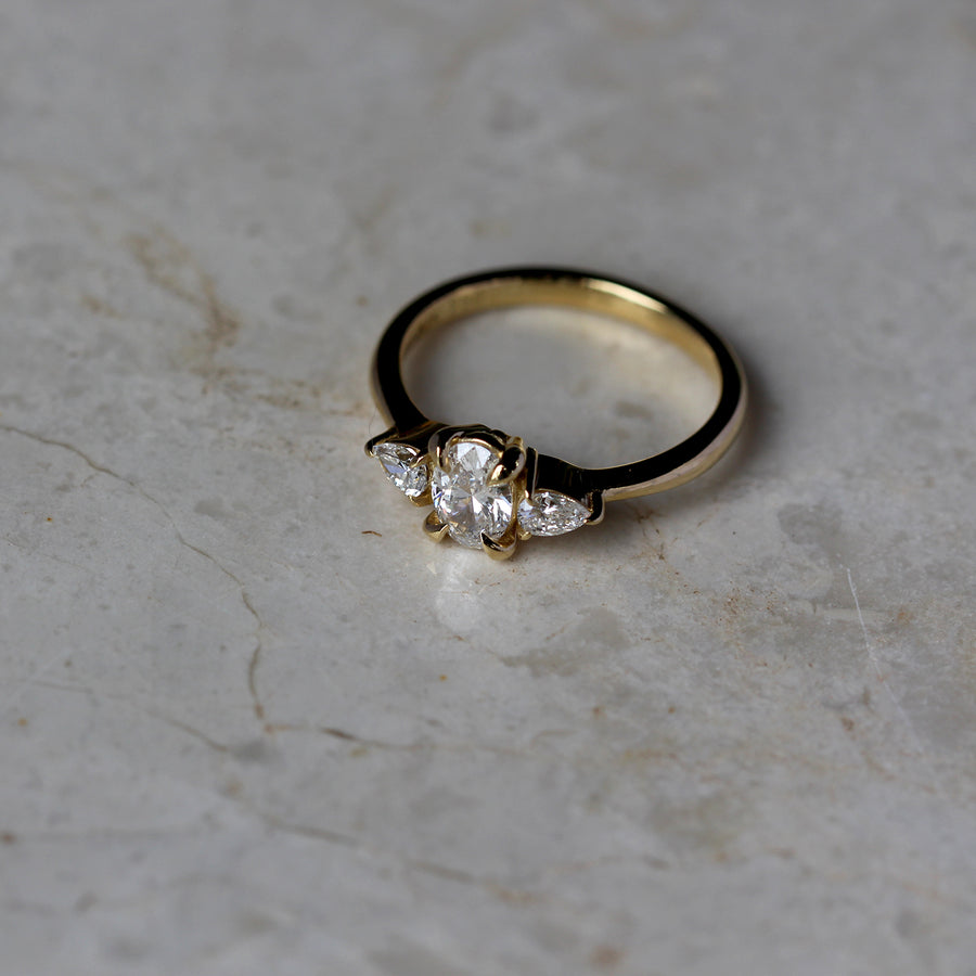 Oval + Pear Diamond Ring - 0.50ct