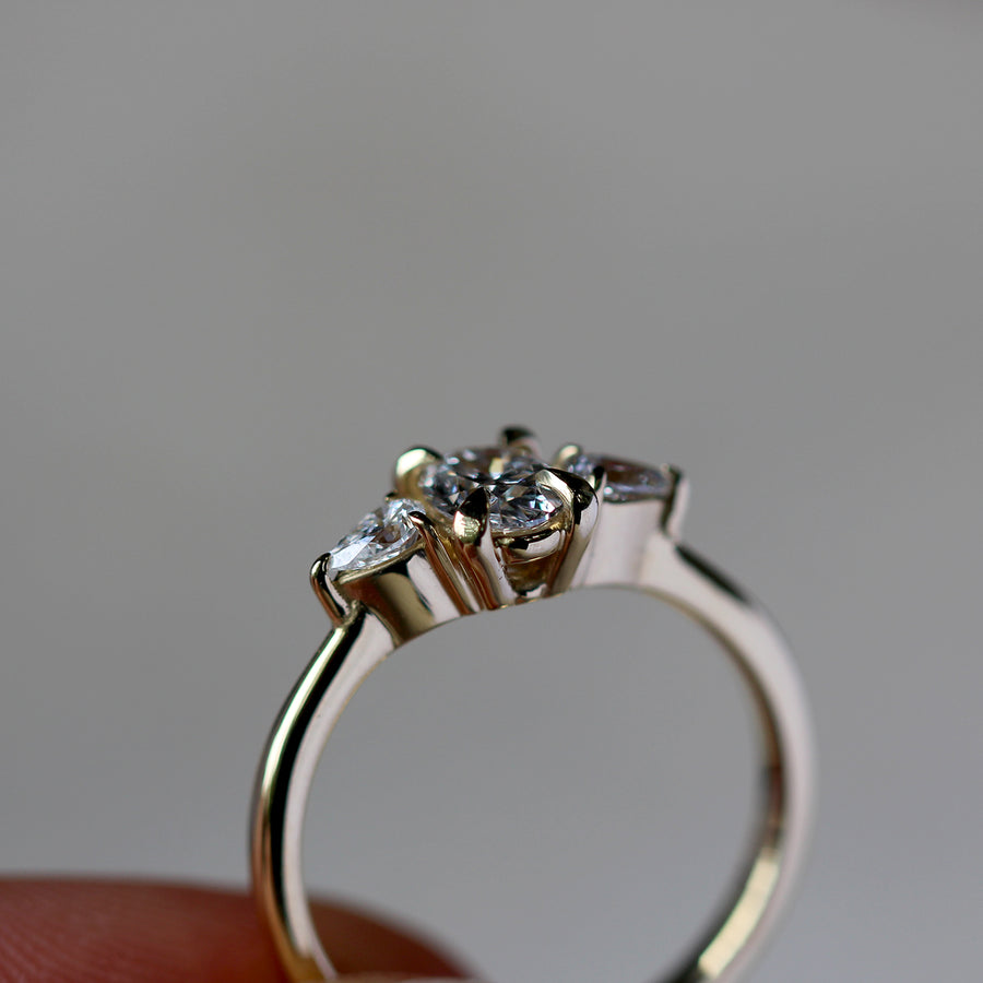 Oval + Pear Diamond Ring - 0.50ct