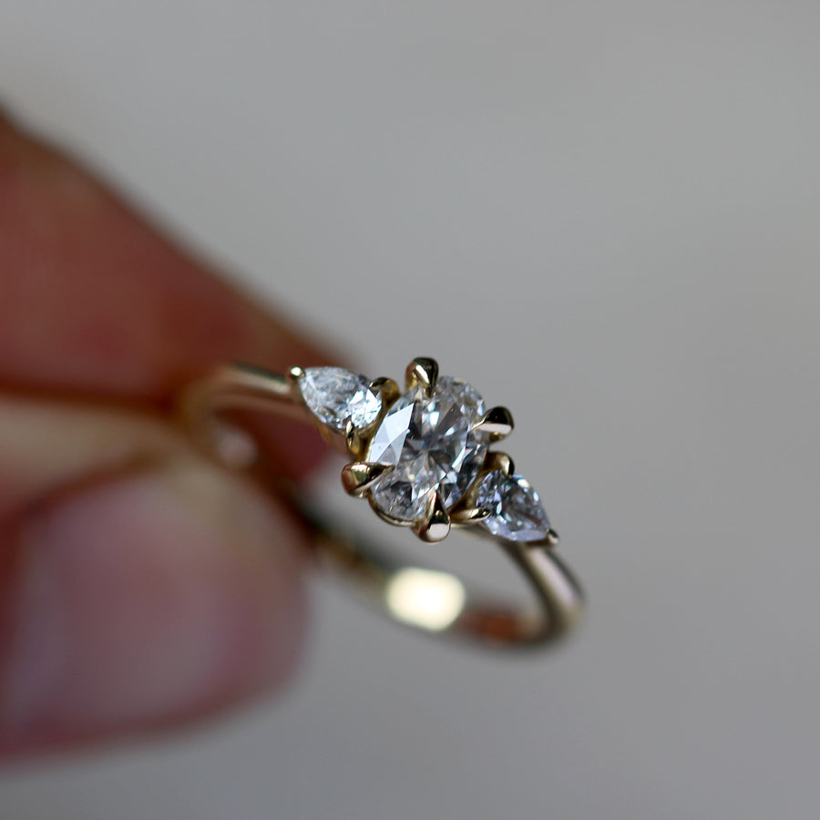 Oval + Pear Diamond Ring - 0.50ct