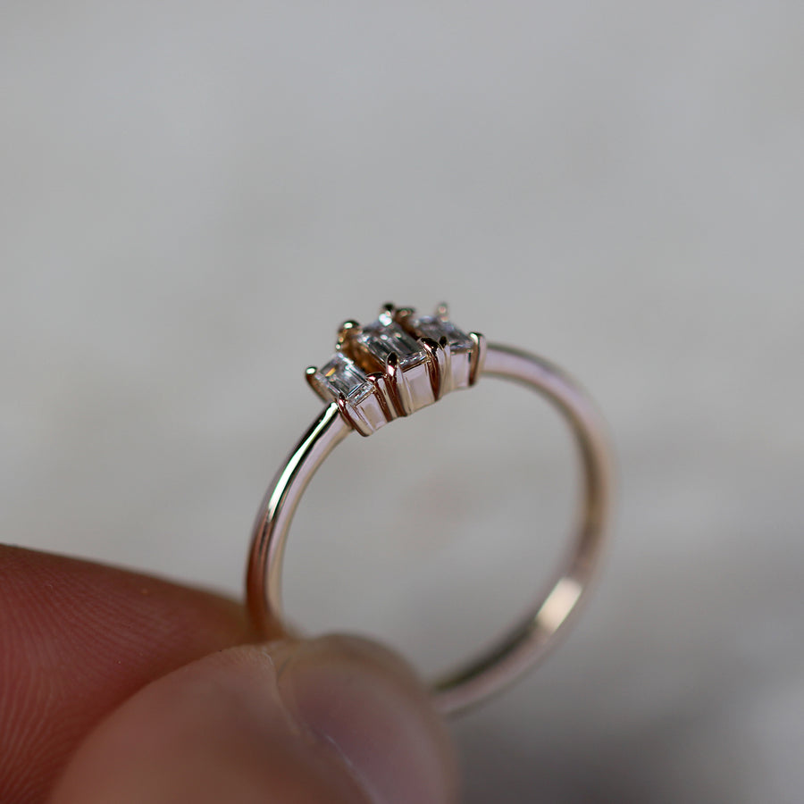 Baguette Deco Diamond Ring - 0.19ct