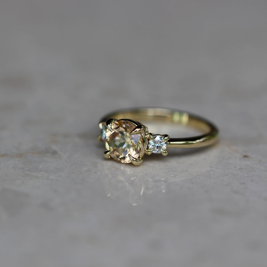 Peach Zircon Ring - 2.2ct