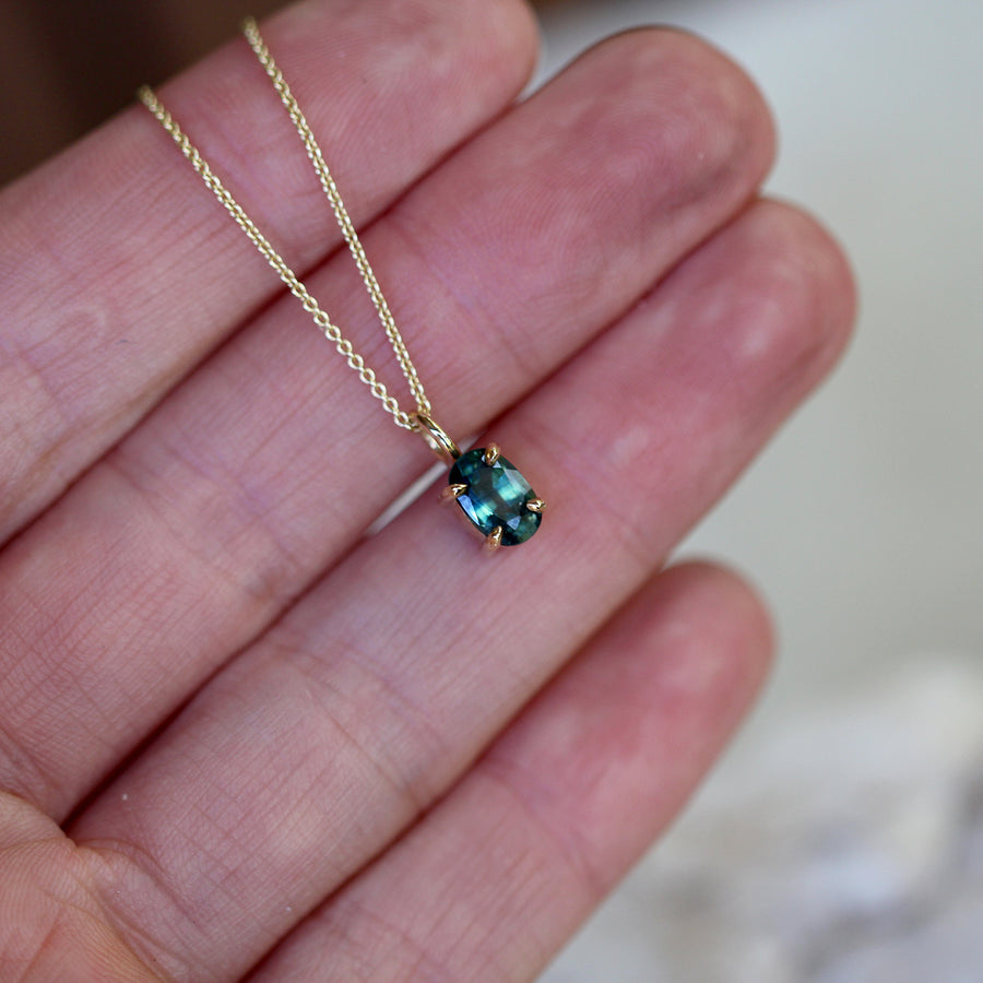 Oval Sapphire Necklace