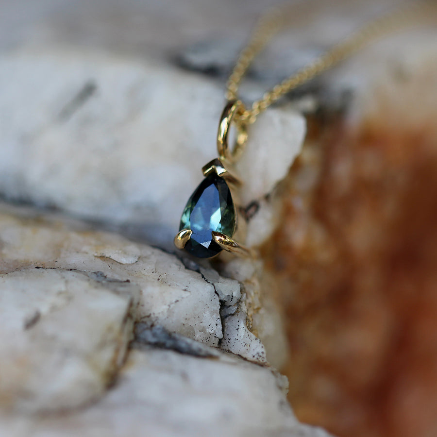 Pear Sapphire Necklace